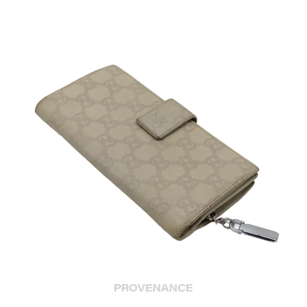 🔴 Gucci Long Wallet - GG Guccisima Chalk Leather - Picture 3 of 10